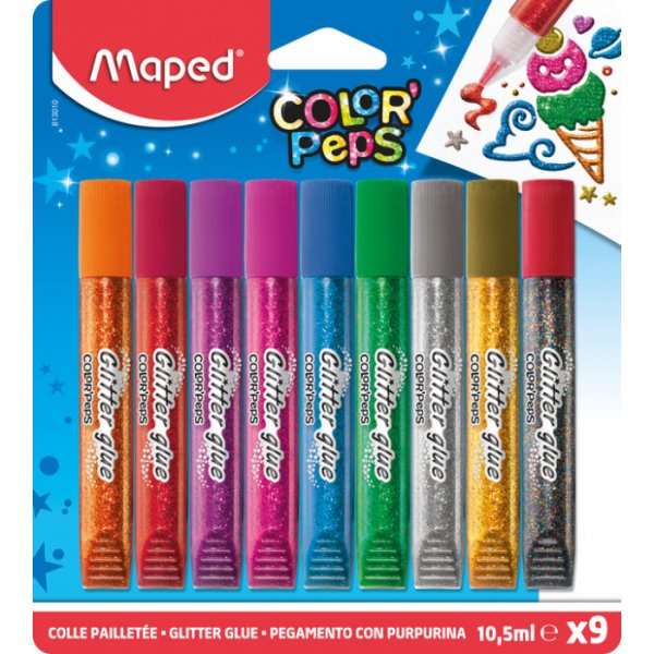Lijm - Maped - ColorPeps Glitterlijm 9-pack