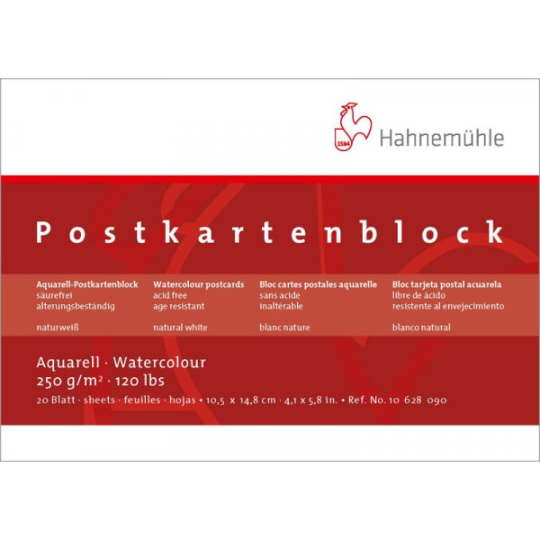 Aquarelblok Ansichtkaart 250g ruw - 10,5x14,8cm