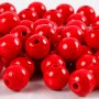 Houten kralen - 12 mm - rood