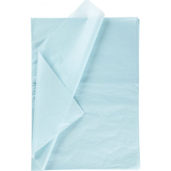 Vloeipapier - lichtblauw - 50 x 70 cm - 14 gr - 10 vellen