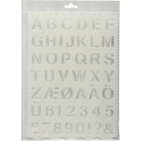 Sjabloon - letters en cijfers Sjabloon - letters en cijfers