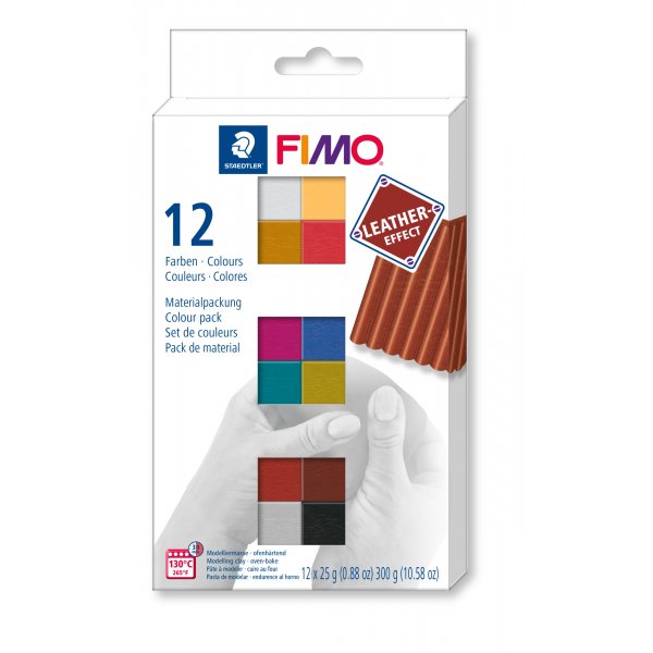 Modellering Fimo Leer 25g 12 kleuren - Kleurenset 2