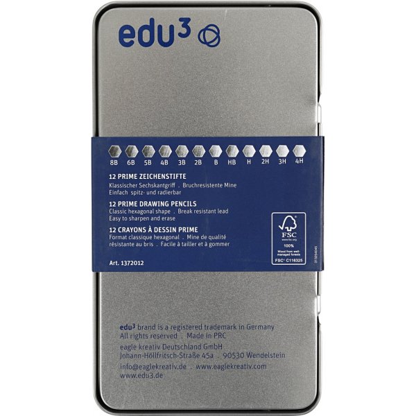 Edu Tekenpotloden - 4H-8B - 12 st Edu Tekenpotloden - 4H-8B - 12 st
