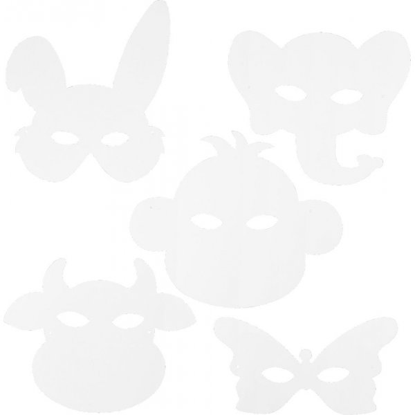TeCH Me - kartonnen figuren - Dierenmaskers - 16 st
