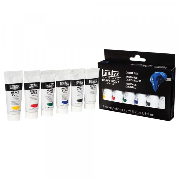 Acrylverfset Heavy Body Liquitex Kleurrijk - 6x22 ml