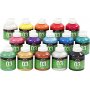 Schoolverf Acryl - Metallic - gemengde kleuren - metallic - 15 x 500 ml
