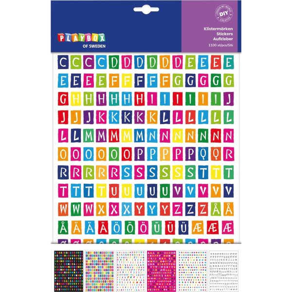 Stickers brieven 6 vellen