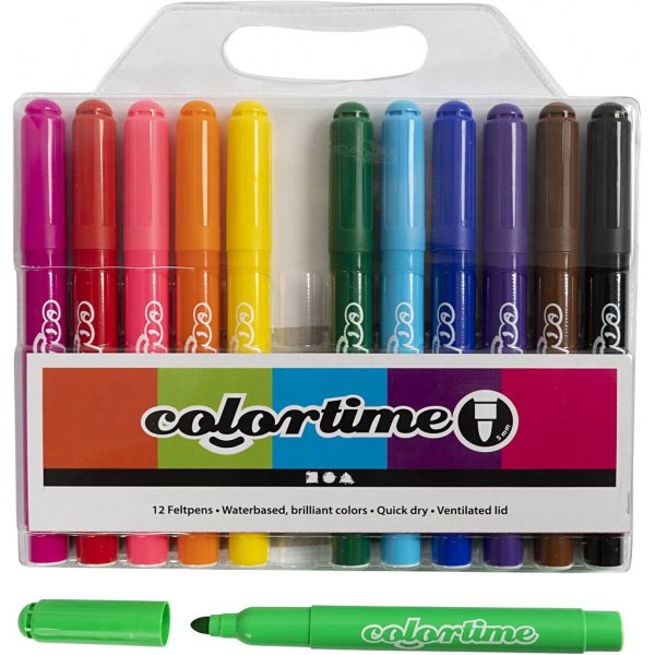 Colortime potloden - standaardkleuren - 2 mm - 12 st
