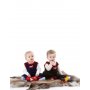 Breipatroon - Trui, vest, broek en muts met Dala-paarden