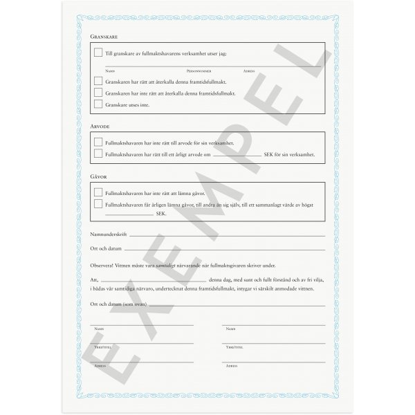 Toekomstige volmacht Toekomstige volmacht