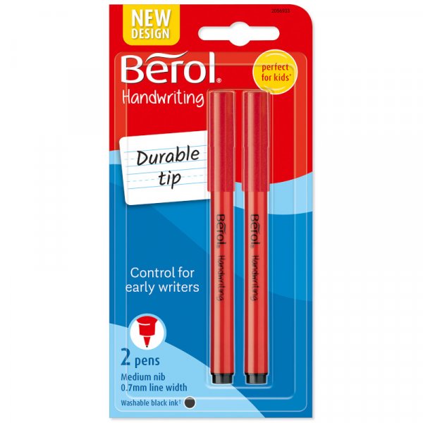 Vezelpen Berol - Handschriftpen - Ronde vorm - Zwart