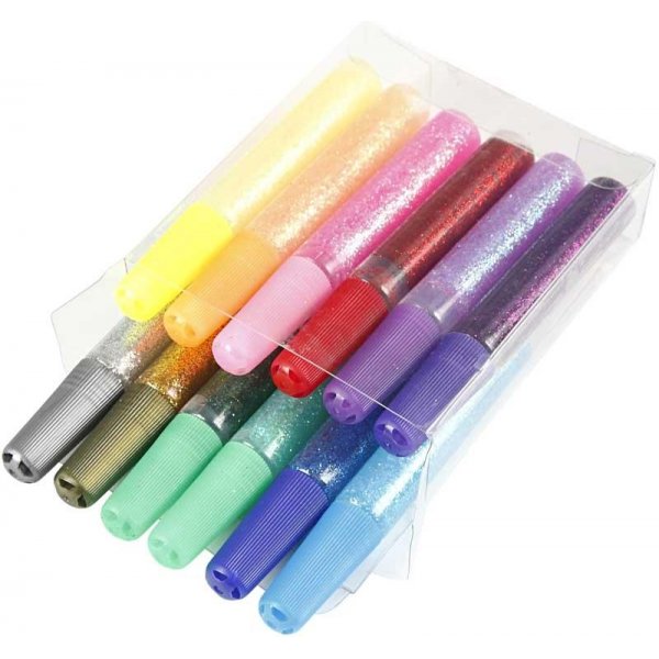 Glitterlijm - 12 x 10 ml