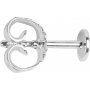 Oorknopjes met plaatje - sterling zilver - 10 st
