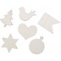 Houten figuren - Kerstmotief - 24 st