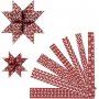 Sterstroken - rood - wit - 6,5+11,5 cm - 60 stroken