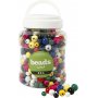 Houten kralen - rond - gemengde kleuren - 400 ml