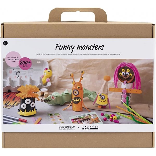 Maxi DIY Mix Grappige Monsters, gemengde kleuren