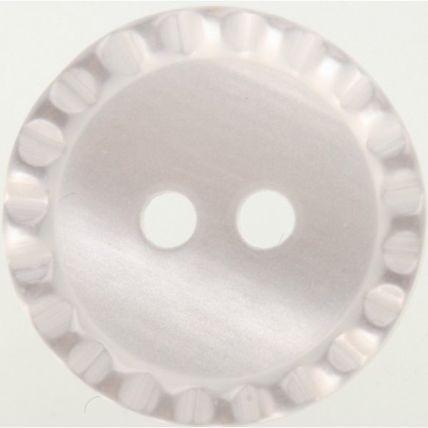 Knoop Rond 2-gaats 11 mm 8st - Parelmoer met rand