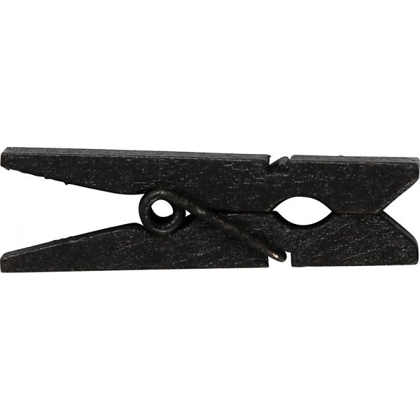 Mini wasknijper - zwart - 20 st