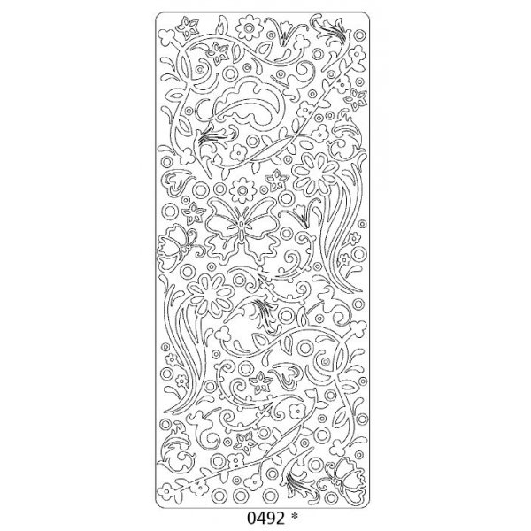 Peel offs - Bloemen met vlinders