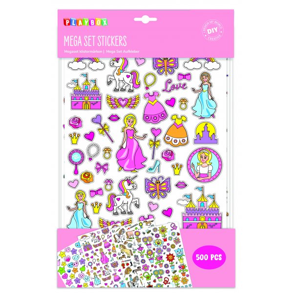 Stickers Prinsessen Megaset - 500 st Stickers Prinsessen Megaset - 500 st