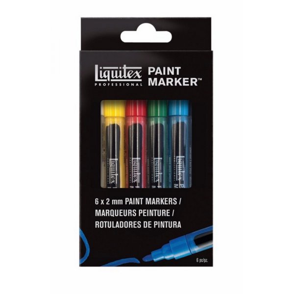 Acrylmarkerset Liquitex LQX Fine - 6 stiften