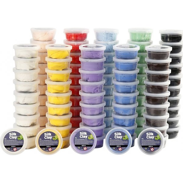Silk Clay - gemengde kleuren - 10 x 10 x 35 gr