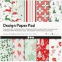 Designpapier - rood/groen - 50 vellen