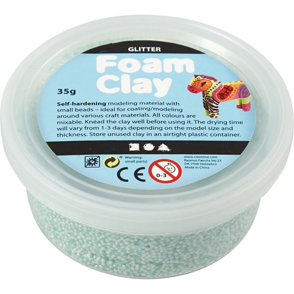 Foam Clay® - lichtgroen - glitter - 35 gr Foam Clay® - lichtgroen - glitter - 35 gr
