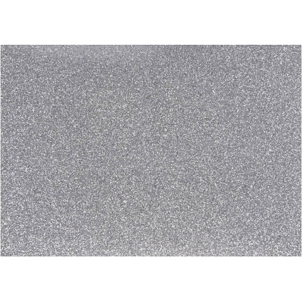 Strijkstof - zilver - glitter - A5 Strijkstof - zilver - glitter - A5