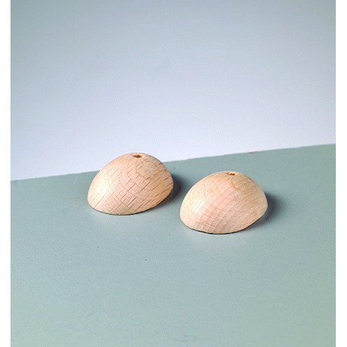 Houten voetjes 30 x 25 mm - onbehandelde eivorm