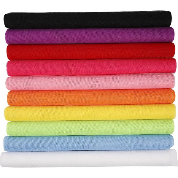Tule - gemengde kleuren - 10 x 5 m