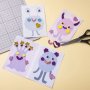 Mini DIY Kit Decoratie, pastelkleuren, Monster Collage