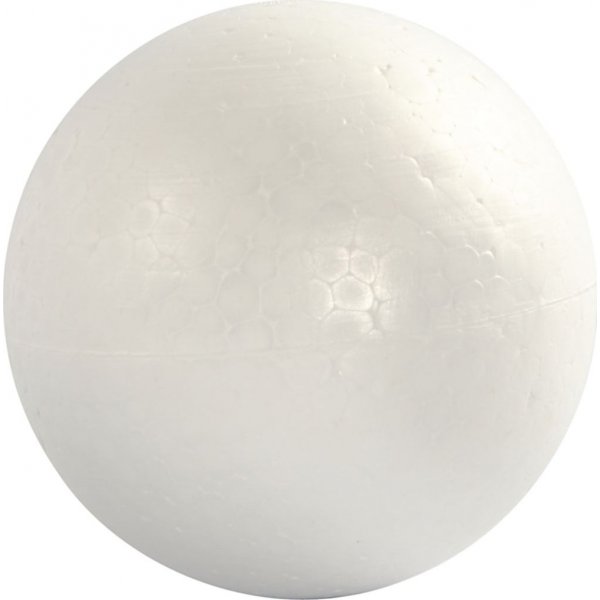Piepschuim bollen - wit - 12 cm - 5 st