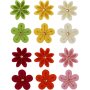 Vilten decoraties met strass steentjes - 120 st