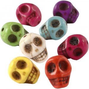 Howlietkralen met intense kleuren, 12 mm - 32 stuks. Howlietkralen met intense kleuren, 12 mm - 32 stuks.