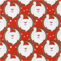 Cadeaupapier - rood - Kerstman - 100 meter