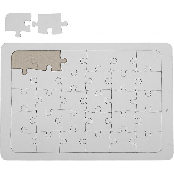 Puzzel - wit - 21 x 30 cm - 10 st Puzzel - wit - 21 x 30 cm - 10 st