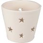 Warmtekaarshouder - wit - 7 cm - 12 st