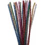 Pijpenrager - 6 mm sterke kleuren - glitter - 24 st