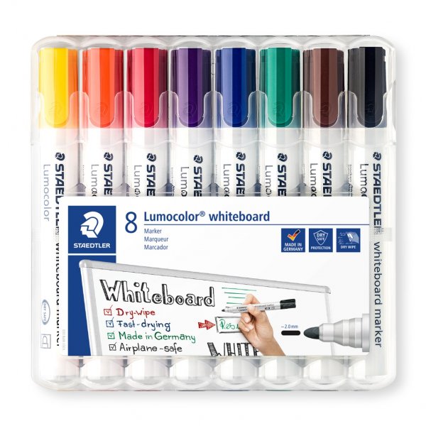 Whiteboardpen Lumocolor 2 mm - 8 Pennen