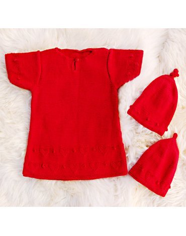 Breipatroon - Vest, jurk en mutsen in structuur