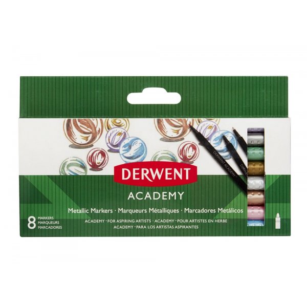 Derwent Academy Metallic Marker - 8 pennen