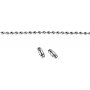 Ballenketting - verzilverd - 3 m