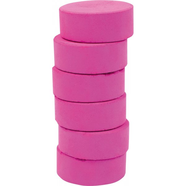Kleurpucks 44 mm - roze - 6 st
