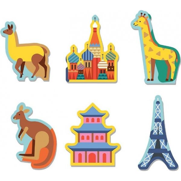 Aardrijkskundepuzzel - Wereldkaart