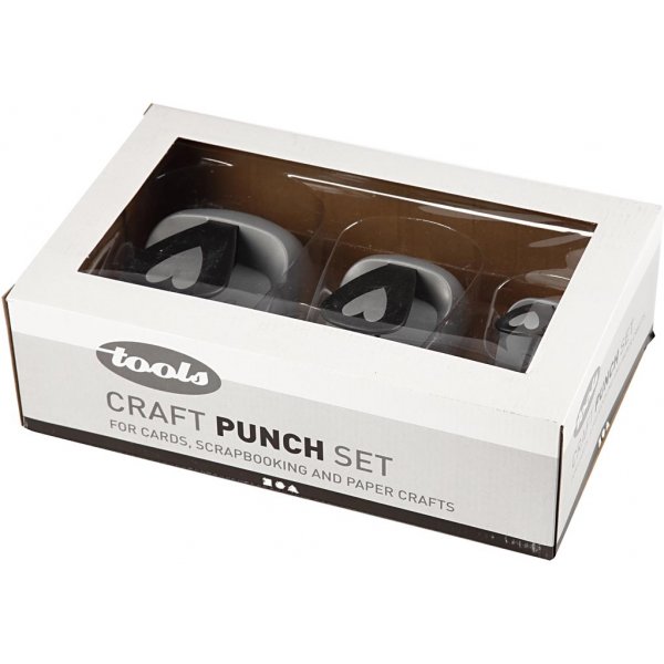 Laag-op-laag ponsen - Harten - 3 st Laag-op-laag ponsen - Harten - 3 st