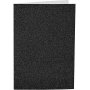 Kaarten en enveloppen - zwart - glitter - 11,5 x 16,5 cm - 4 sets