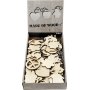 Sleutelhanger met houten bordje - 128 st