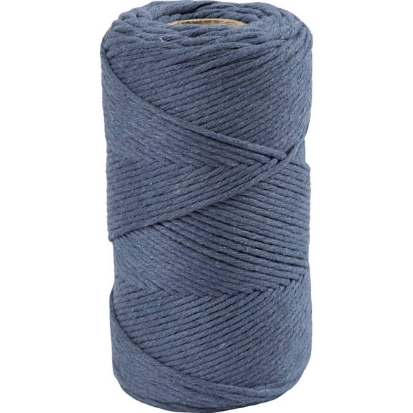 Macramgaren - blauw - 2 mm - 198 m